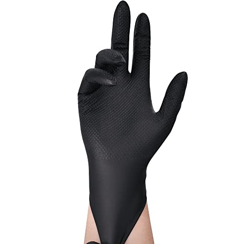 TitanFlex 8-mil Premium Nitrile Gloves, Black, Medium, Unisex, Protective Glove - Image 3