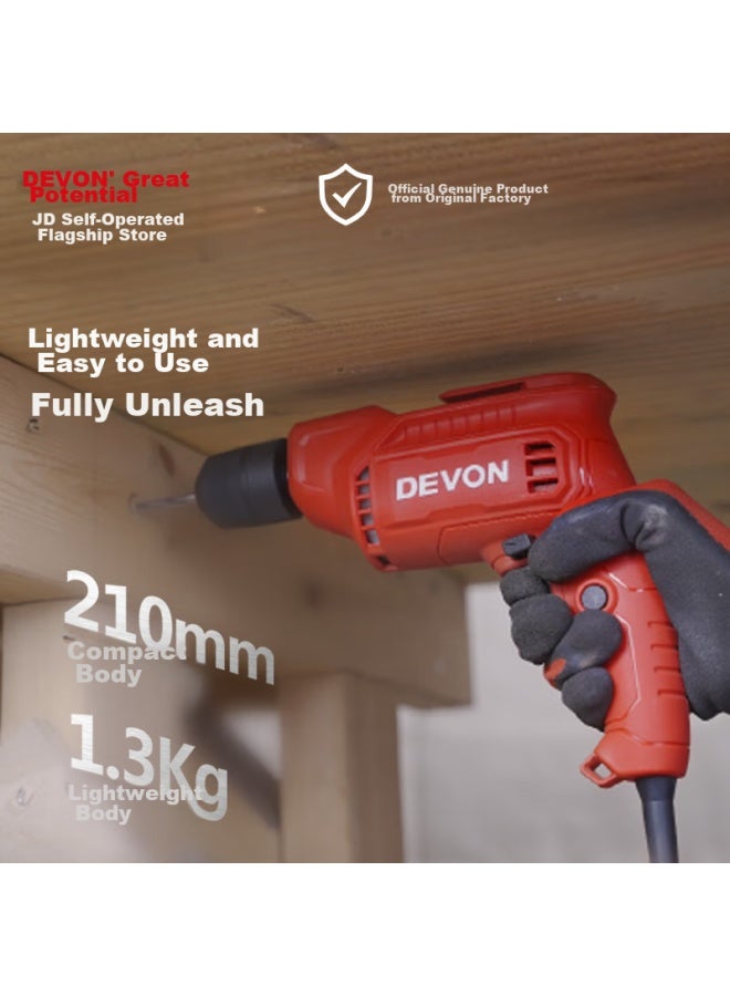 Devon Dayou Handheld Drill, Electric Drill, Multi-functional Self-locking Chuck, Household Dd5-10 Electric Drill Screwdriver - Image 1