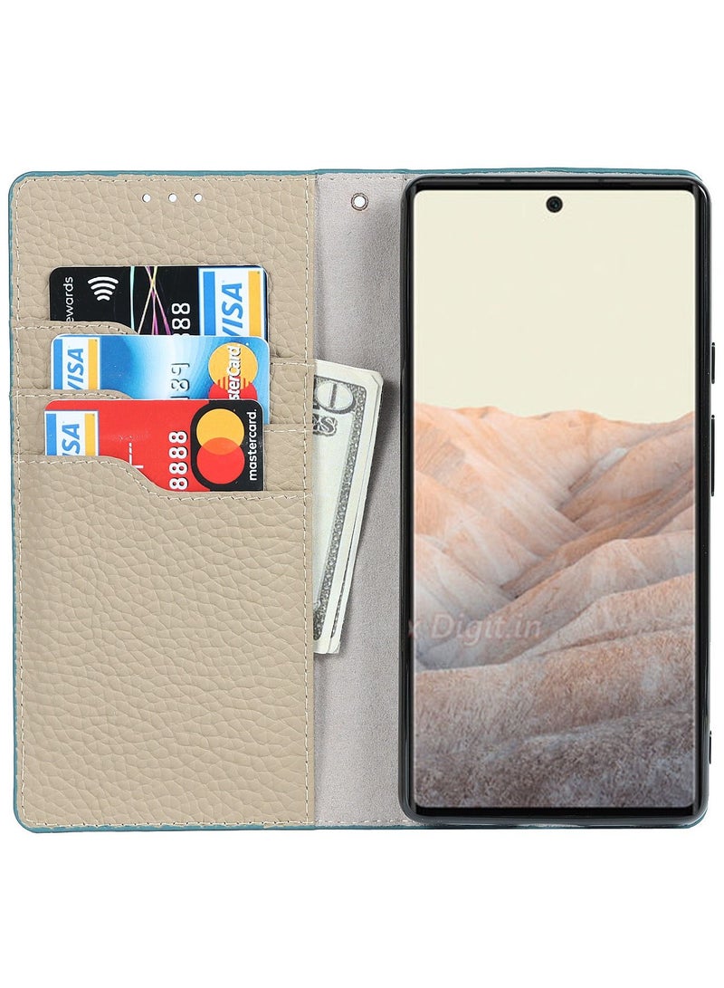 Suteni غطاء قابل للطي مع فتحات للبطاقات لحافظة الهاتف الجلدية لجوجل - Image 3