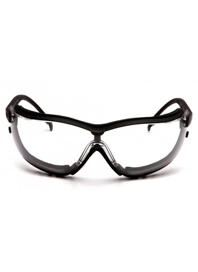 Pyramex Safety Pyramex V2G Safety Glasses, Black Frame/Clear Anti-Fog Lens  - Image 2