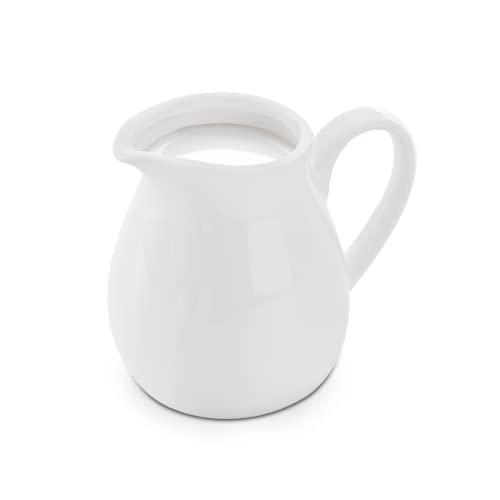 Dicunoy Set of 4 Sugar and Creamer Set, Small Creamer Pitcher with Handle for Coffee Bar, Sugar Bowl with Lid, Spoon and Tray, White Ceramic Sweetener Packet Container for Tea, Milk - Image 4