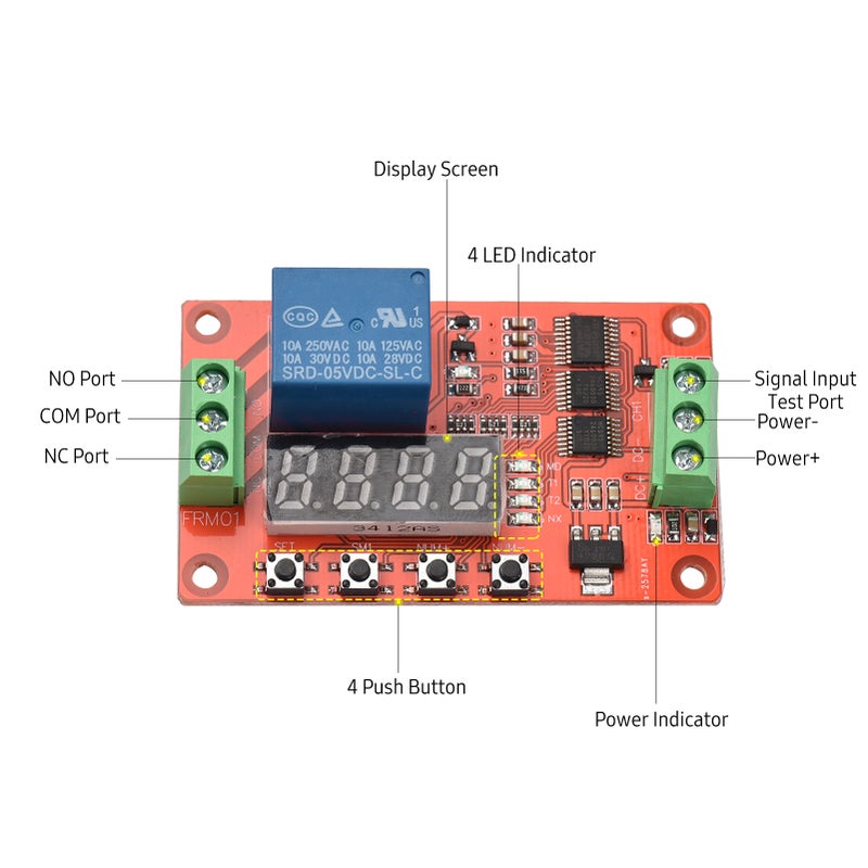 Relay Module 5V Newly Upgraded Version 2.0 - 18 Enhanced Functions High Stability Relay Control Module for Electrical Circuit Applications - Image 4