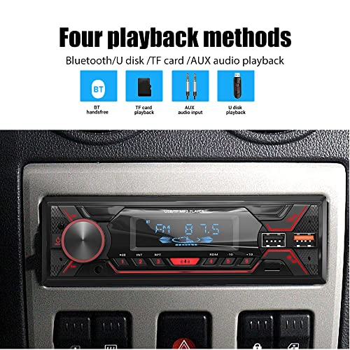 Modishombre Car Fm Stereo System -720S Mp3 Player with Bluetooth, 1 Din, 200 Watts with Dual USB Ports (Music & Charging), Aux in, Fm, Hands Free Calling with Phone Caller Id & Remote Control - Image 2
