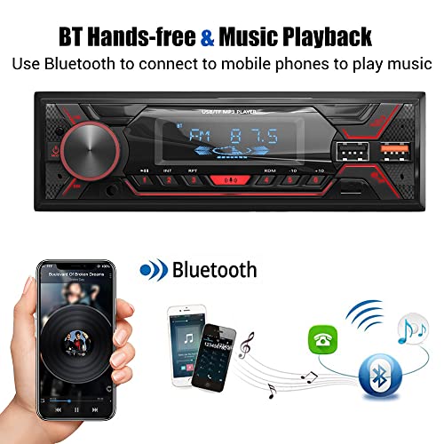 Modishombre Car Fm Stereo System -720S Mp3 Player with Bluetooth, 1 Din, 200 Watts with Dual USB Ports (Music & Charging), Aux in, Fm, Hands Free Calling with Phone Caller Id & Remote Control - Image 5