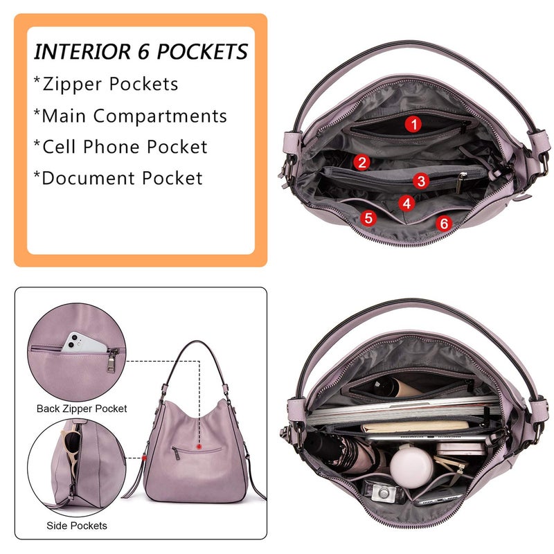 Realer Hobo Bags for Women Ladies Handbags Women Purses Shoulder Bag Tote Bag Large Crossbody Bag Faux Leather - Image 5
