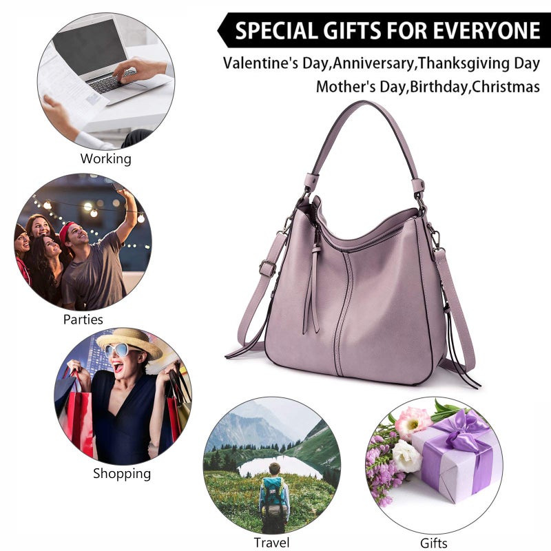 Realer Hobo Bags for Women Ladies Handbags Women Purses Shoulder Bag Tote Bag Large Crossbody Bag Faux Leather - Image 2