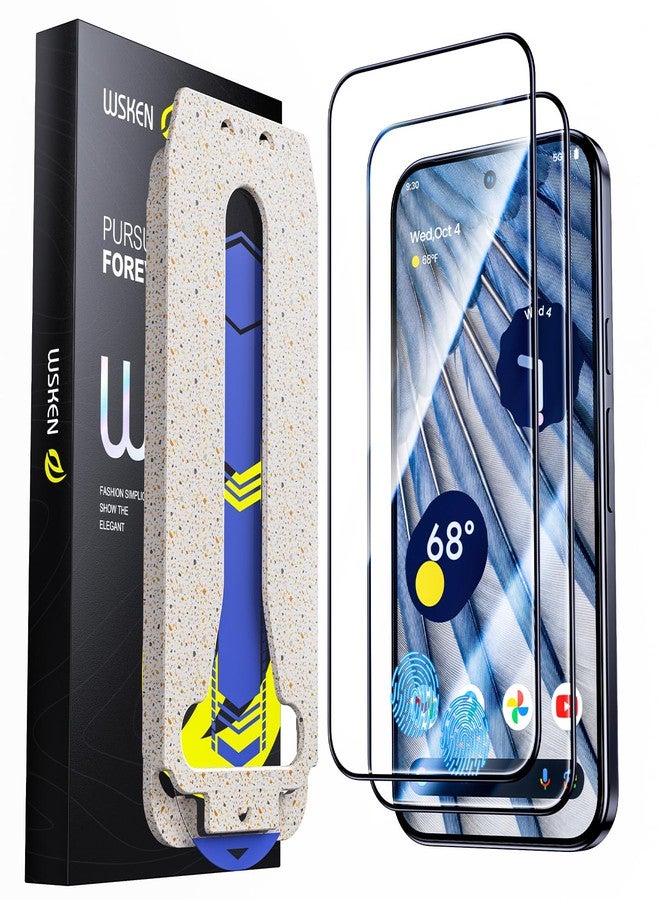 WSKEN لحماية شاشة Google Pixel 10 Pro XL/Pixel 9 Pro XL - [يدعم فتح بصمة الإصبع] فيلم زجاج مقسى HD خالي من الفقاعات مع مجموعة تنظيف الغبار، عبوة 2 - Image 1