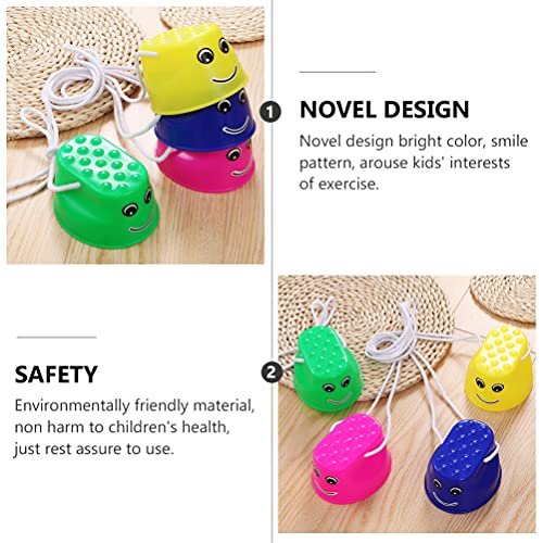 NUOBESTY Bucket Walking Stilts Walking Cups Sensory Training Stilts Equipment for Children Kids Balance and Coordination, Strength Ability Developing, 8pcs - Image 2