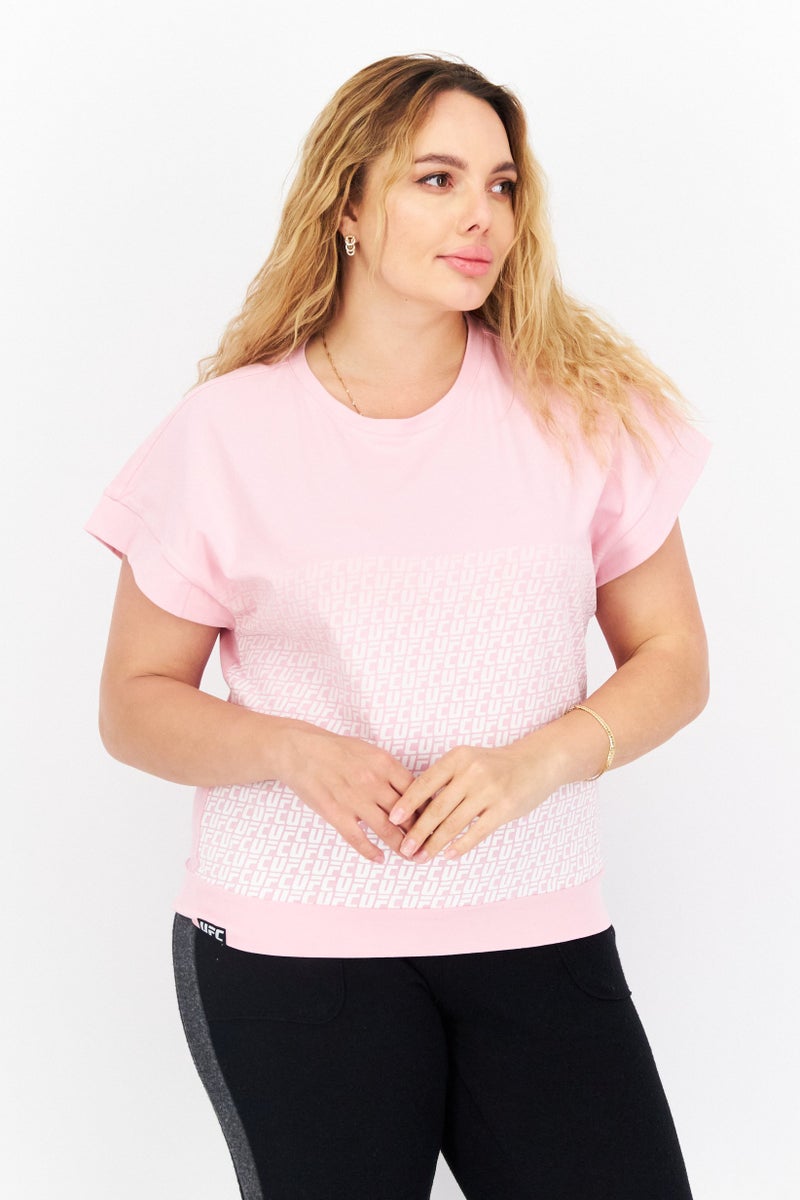 Ufc Women Sportswear Fit Brand Logo Training Top, Pink - Image 1