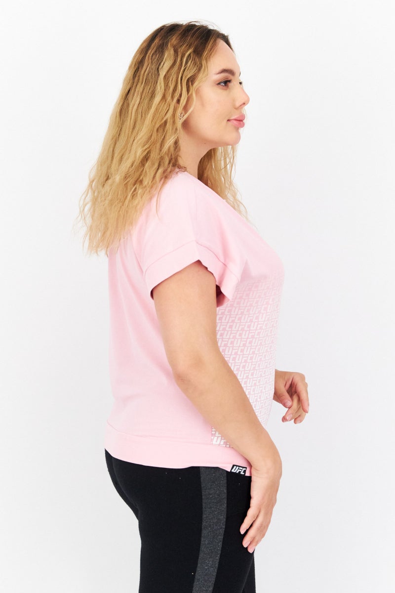Ufc Women Sportswear Fit Brand Logo Training Top, Pink - Image 2