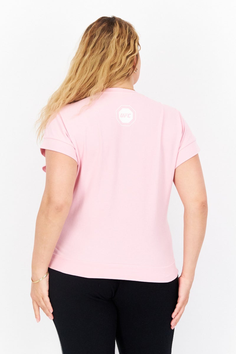 Ufc Women Sportswear Fit Brand Logo Training Top, Pink - Image 4