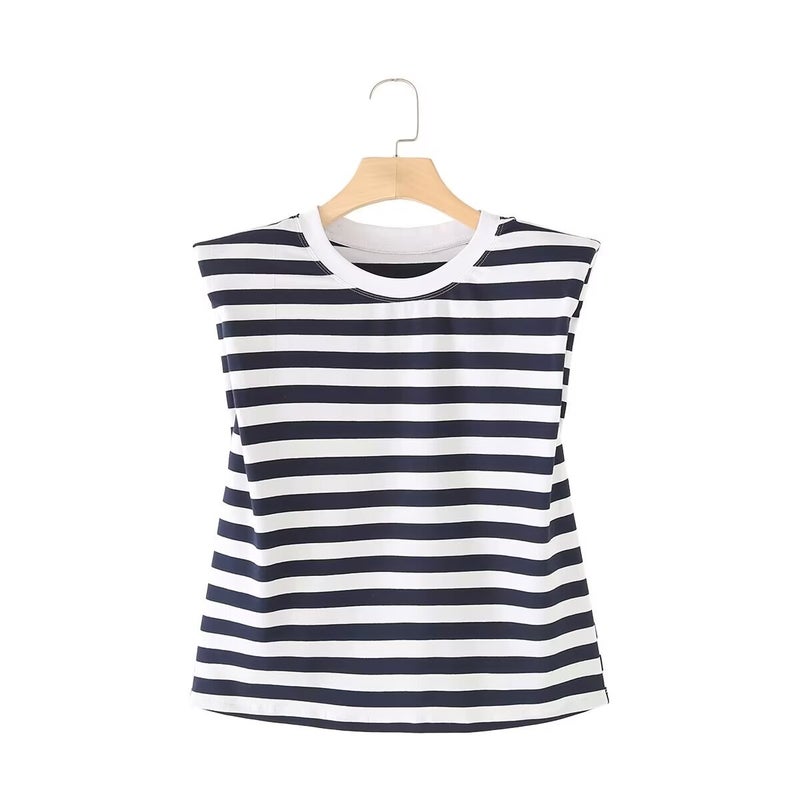 Style Loose Short-Sleeved T-Shirt For Women Summer Export Ins Internet Celebrity Style Design Shoulder Pad Sleeve Top - Image 1