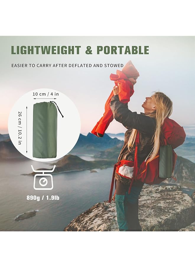 Excefore Camping Sleeping Pad Extra Thickness 10 Cm Inflatable Sleeping Mat With Pillow Built In Pump Compact Ultralight Waterproof Camping Air Mattress For Backpacking Hiking Tent Traveling - Image 5