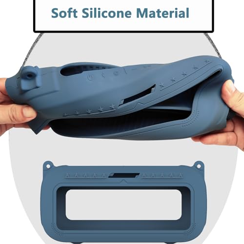 JCHPINE Silicone Cover Case for Bose SoundLink Max Portable Speaker Accessories, Soft Silicone Skin for Bose SoundLink Max Bluetooth Speaker with Shoulder Strap (Blue Case) - Image 5