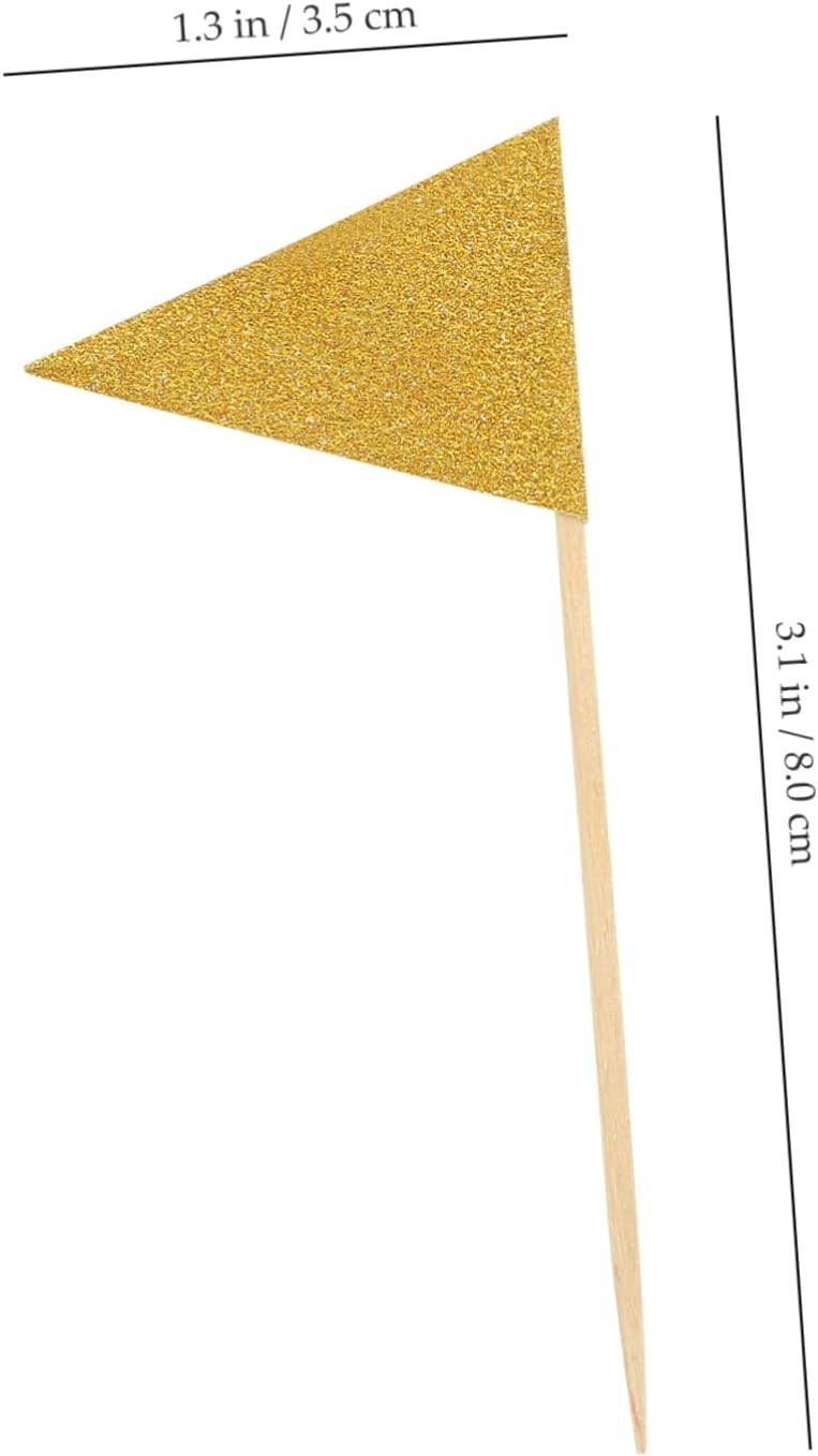Garneck 12pcs Custom Flags for Cupcakes Fruit Cupcake Toppers Pennant Flags Cake Topper Toothpick Decorative Picks Cake Dessert Toothpick Party Fruits Sticks Disposable Picks - Image 3