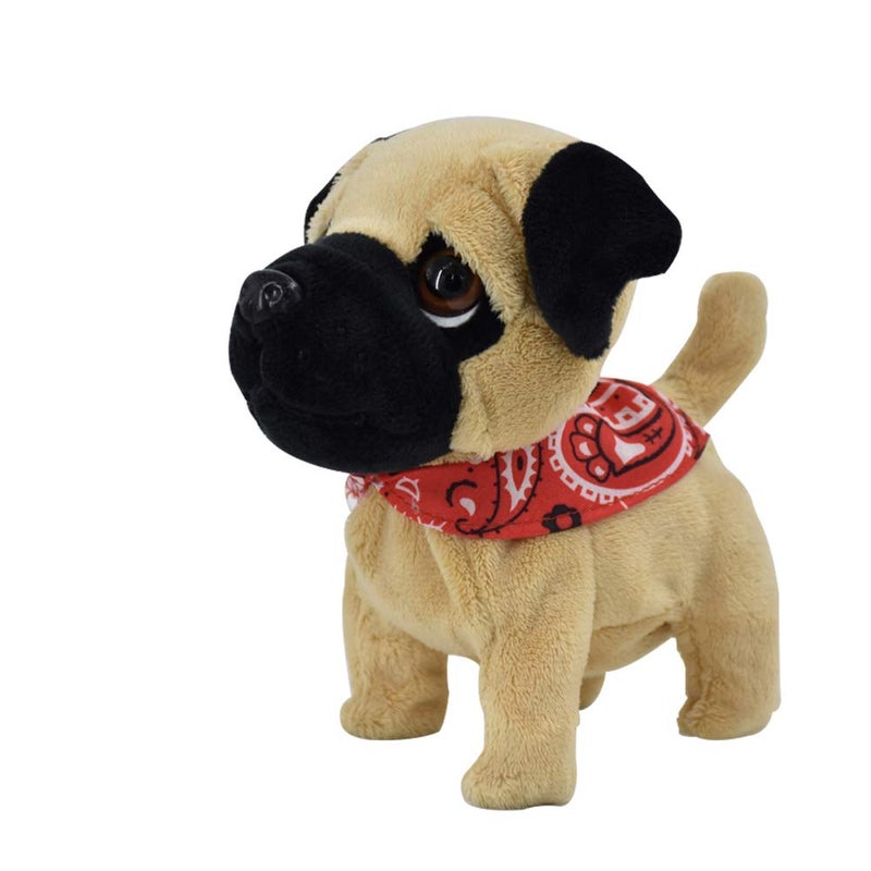WEofferwhatYOUwant Pug Puppy â€“ Educational Plush Robot Dog Toy That Walks & Barks â€“ Sensory Interactive Pet for Toddlers 18+ Months â€“ Autism Friendly Gift for Boys Girls Baby Kids - Image 1