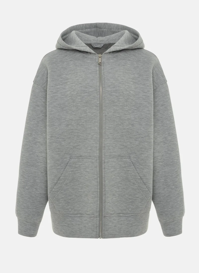 Lichi Oversized zip-up hoodie
