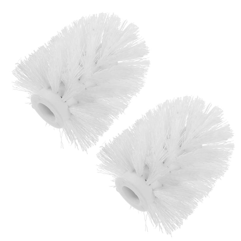 Replaceable Toilet Brush Heads 2 Pack Plastic Refills Sturdy Bristles for Bathroom Cleaning Home Office - Image 2