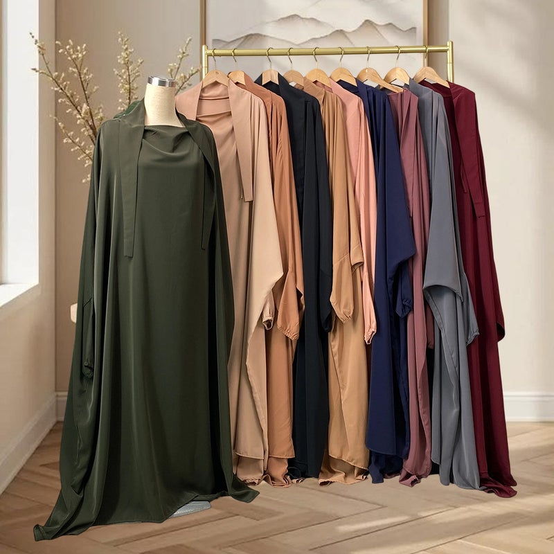 monica fashion Nida Fashion Solid Color Praying Clothes Elegant Style - Image 2
