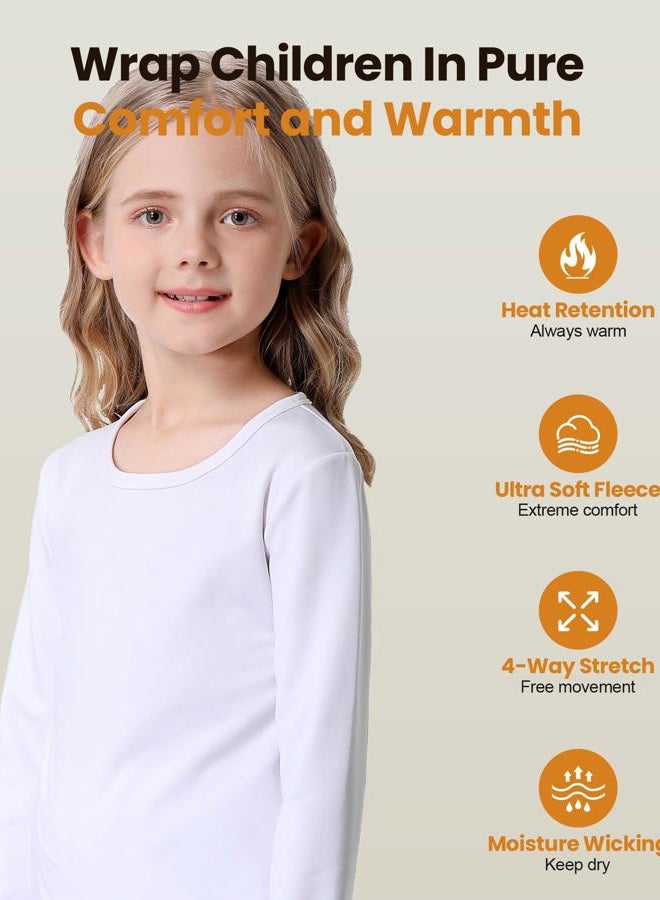 songcode Girls Thermal Underwear Set Cold Winter Ultra Soft Base Layer for Girls-Purple M - Image 2