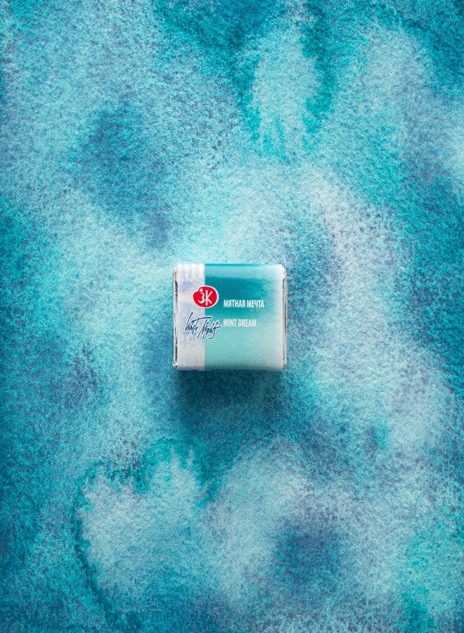 White Nights مجموعة ألوان مائية محدودة الإصدار من ليالي البيضاء بتقنية التحبيب من نيفسكايا باليترا (حلم النعناع) بألوان زاهية وثابتة للضوء من درجة الفنان المحترف - Image 4