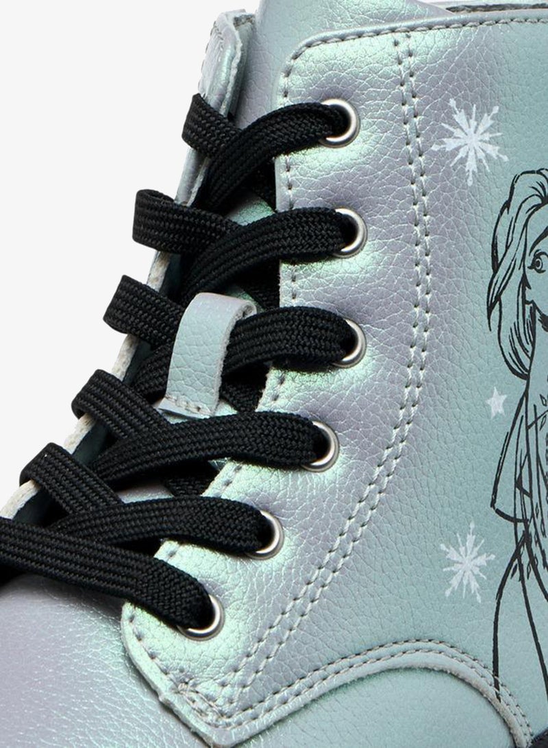 Disney Elsa Print Ankle Boots with Zip Closure and Pull Tabs - Image 4