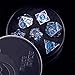 RULE DICE Rare ChromePlated DND Dice Set Metal DD Dice Sets Made of Durable Zinc AlloyDungeons and Dragons Dice with Gift Box D and D Dice Set Blue - Image 4