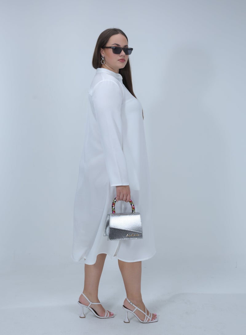 Etta Beatrice, White Shirt Dress - Image 3