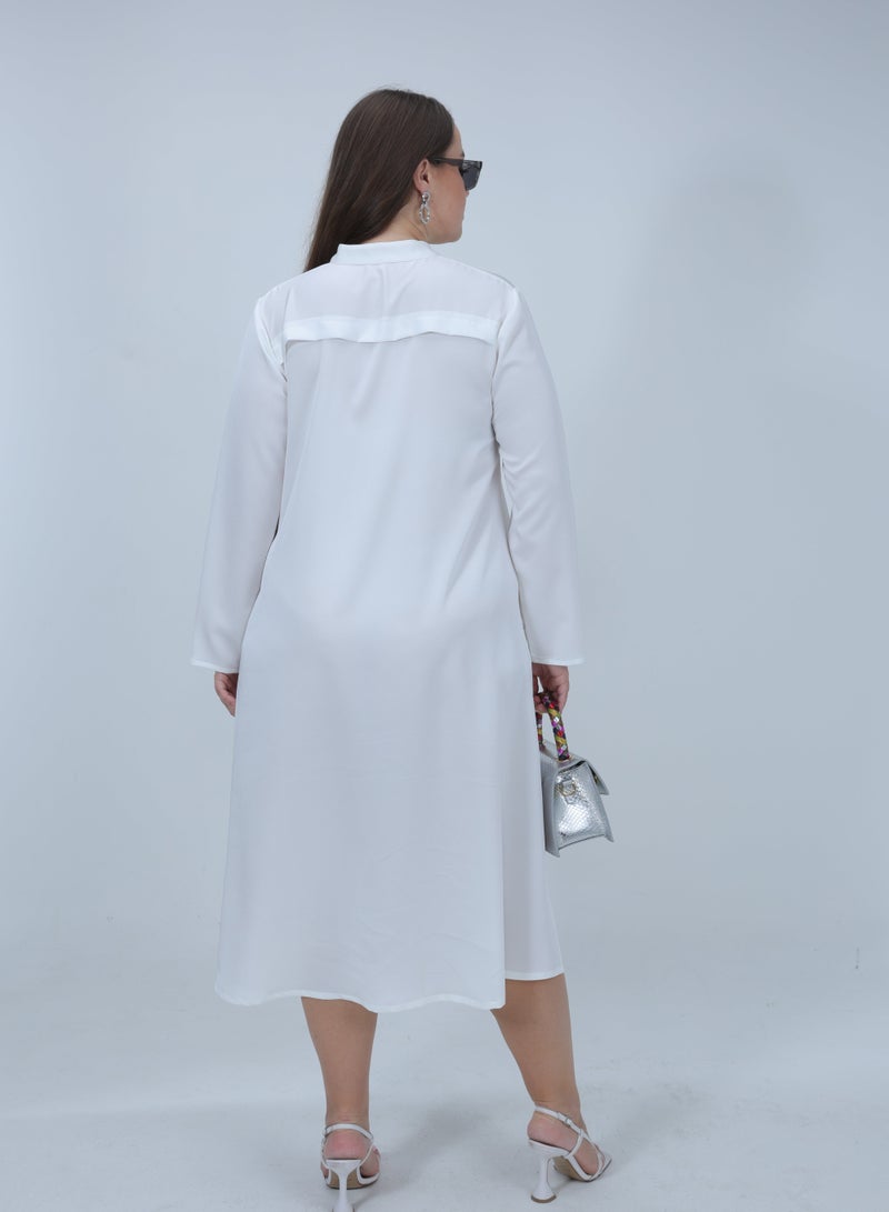 Etta Beatrice, White Shirt Dress - Image 4