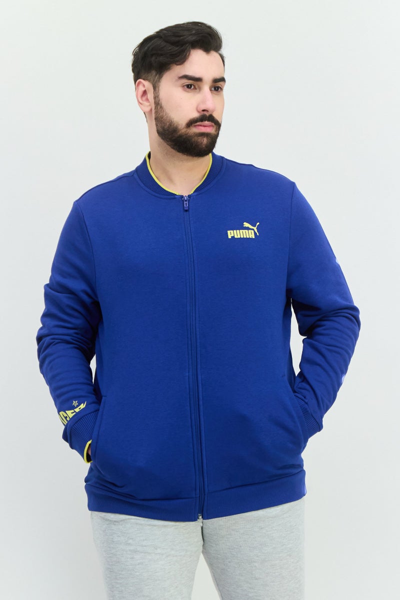 PUMA Men Regular Fit Brand Logo Outdoors Sweatshirt, Blue - Image 1