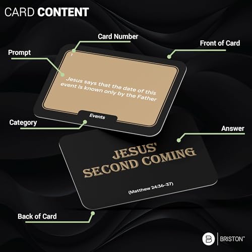 Briston Holy Trivia Bible Cards 225 Christian Scripture Trivia Cards for Adult Teen Bible Study Ages 13 Guided Learning Instructional Use - Image 5