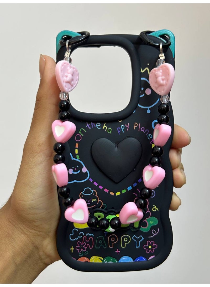 جراب خلفي بتصميم كرتوني جديد علي شكل قلب وعليه كلمه BABY متوافق مع هاتف هونر X5B - Image 2