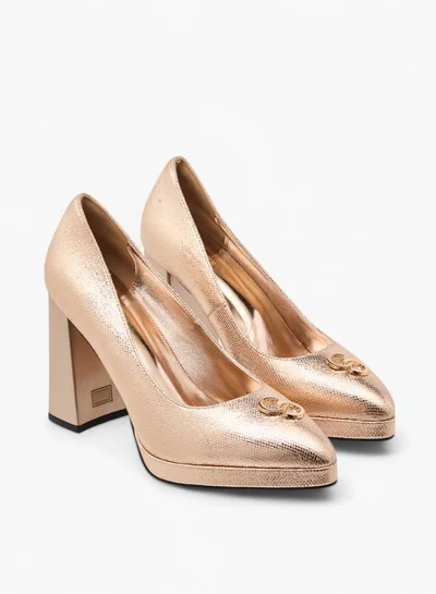 Celeste Women's Textured Slip-On Pumps with Platform Heels