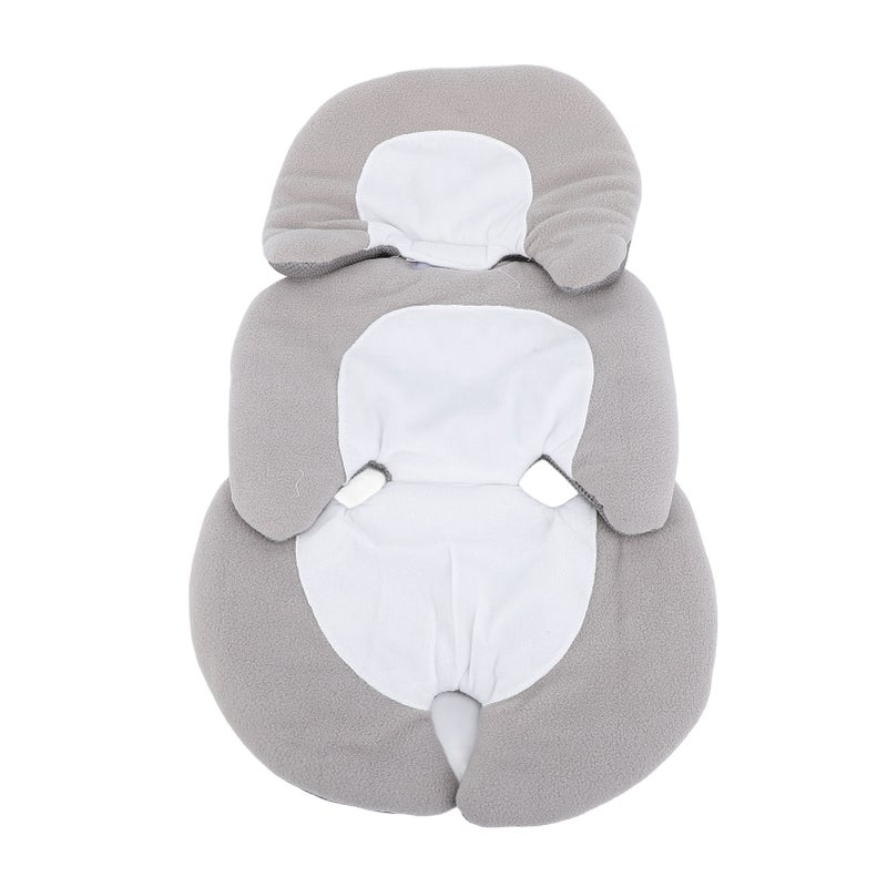 Baby Carseat Insert Machine Washable 3D Hollow Universal Infant Baby Swing Insert Cushion for Four Seasons Grey White - Image 1