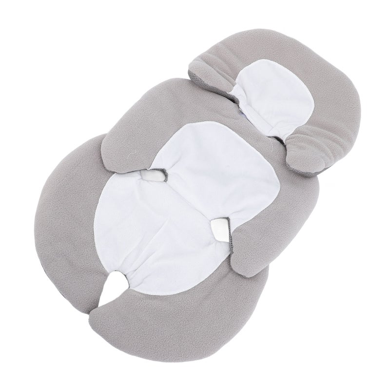 Baby Carseat Insert Machine Washable 3D Hollow Universal Infant Baby Swing Insert Cushion for Four Seasons Grey White - Image 2