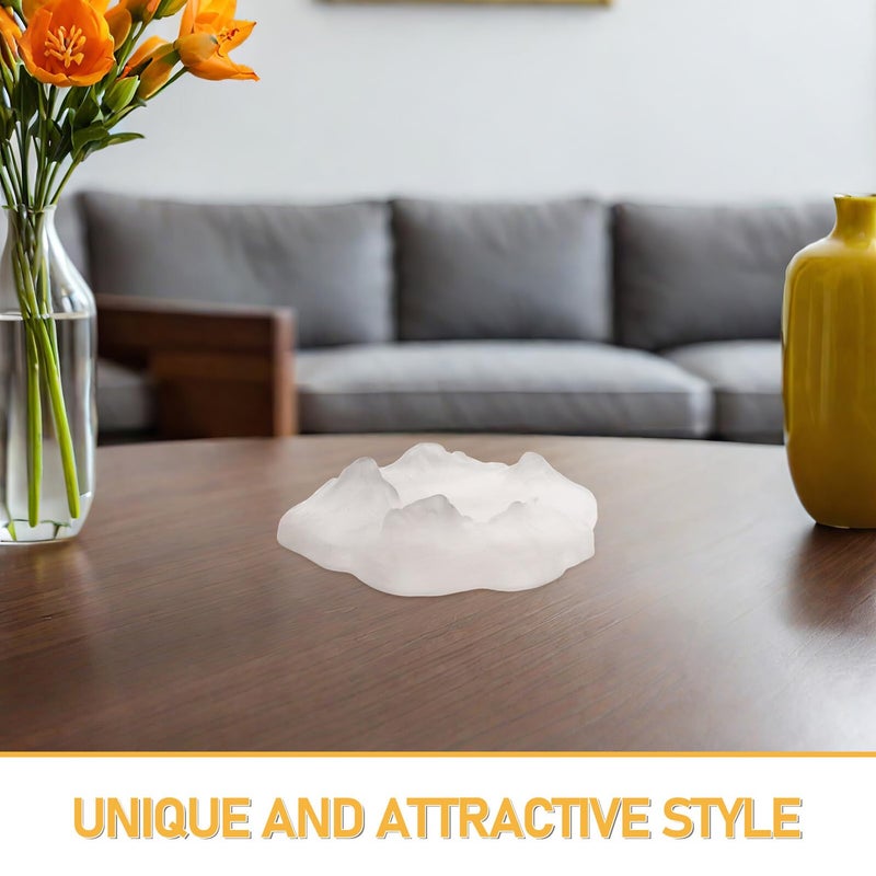 Windproof Glass Cigar Ashtray White Desktop Ash Tray for Home Office Outdoor Smoking Decor - Image 4