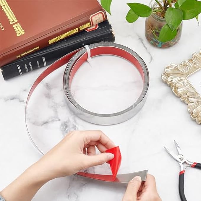 4M WALL MOLDING TRIM STAINLESS STEEL SELF-ADHESIVE FLEXIBLE MOLDING TRIM METAL MOLDING WALL TRIM CEILING MOLDING TRIM PEEL AND STICK TRIM MOLDING FOR WALL MIRROR FURNITURE DOOR,30MM WIDE - Image 2