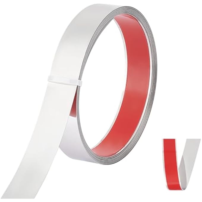 4M WALL MOLDING TRIM STAINLESS STEEL SELF-ADHESIVE FLEXIBLE MOLDING TRIM METAL MOLDING WALL TRIM CEILING MOLDING TRIM PEEL AND STICK TRIM MOLDING FOR WALL MIRROR FURNITURE DOOR,30MM WIDE - Image 1