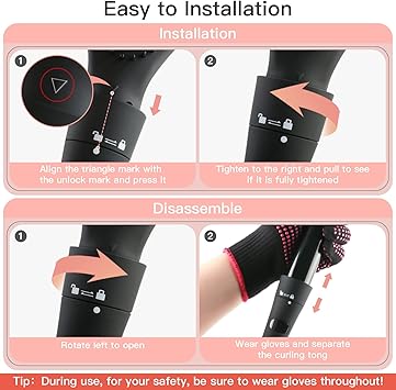 Wechip Curling Wand Set WeChip 5 in 1 Curling Tongs with Ceramic Tourmaline 3 Barrel Hair Waver Hair Straightener Brush Curling Irons 9mm32mm Storage Box LED Display Hair Curler for All Hair Styling - Image 5