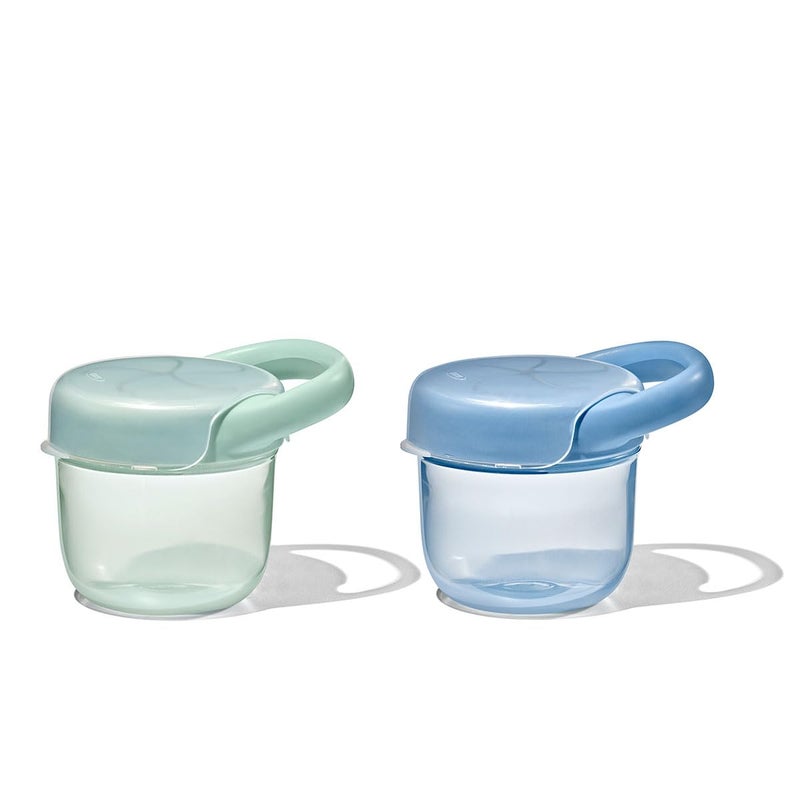 OXO Tot Snack Cup with Lid  2 Pack Opal and Dusk - Image 1