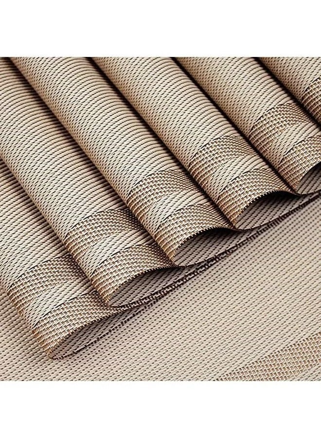 4 Pieces Placemat High-quality PVC Material Heat Insulation Anti-oil Not Easy to Mold Suitable for Home Use Hotel Restaurant Cafe Etc Beige 45x30 cm - Image 4