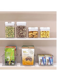 MIXDE 4 PACK Food Storage Organizer Bin Box Container - 4 Compartment Holder for Packets, Pouches, Ideal for Kitchen, Pantry, Fridge, Countertop Organization  - Image 5