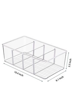 MIXDE 4 PACK Food Storage Organizer Bin Box Container - 4 Compartment Holder for Packets, Pouches, Ideal for Kitchen, Pantry, Fridge, Countertop Organization  - Image 2