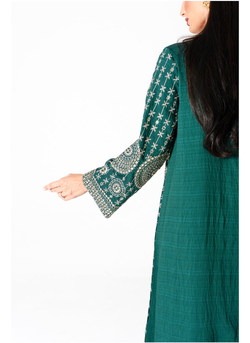 IKKXA Modern Embroidered Jalabiya  - Image 3