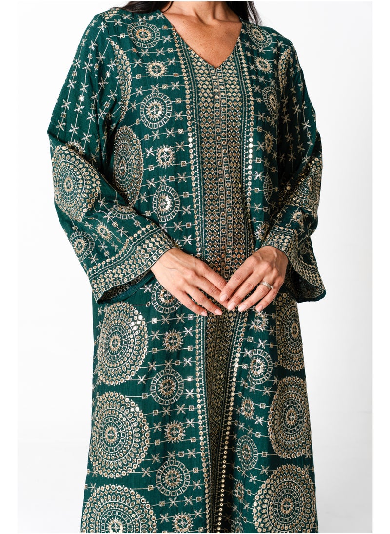 IKKXA Modern Embroidered Jalabiya  - Image 2