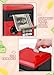 PLAYSHEEK Piggy Bank for Girls Boys Large Electronic Money Coin Banks with Password Protection Automatic Paper Money Scroll Saving Box Great Gift for Kids BlackRed - Image 2