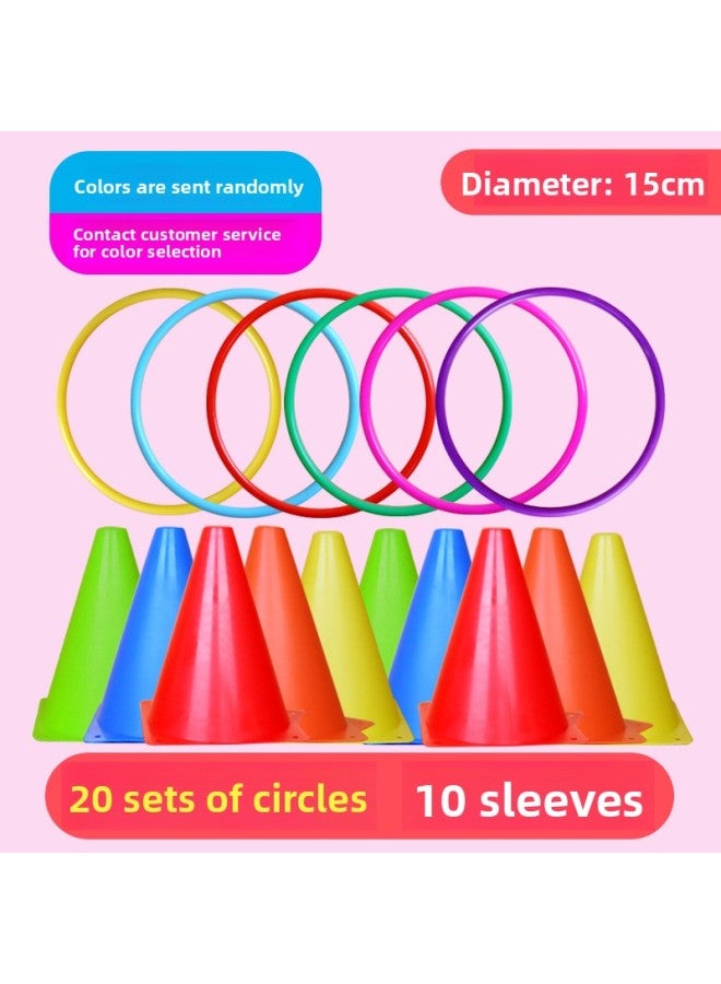 Ring Toss Stall Toy Night Market Street Stall Ring Toss Children's Game Wedding Plastic Throwing Ring Props Full Set 