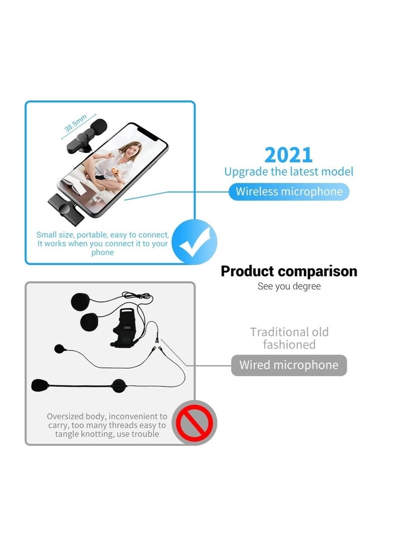 iphone Wireless Lavalier Microphone For IPhone, Plug Play, Portable Audio Video Recording Mic for Youtube, Live Stream, Vlog, Interview, Laptops PC - Image 3