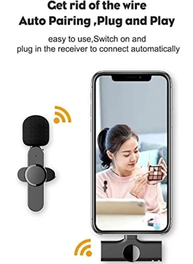 iphone Wireless Lavalier Microphone For IPhone, Plug Play, Portable Audio Video Recording Mic for Youtube, Live Stream, Vlog, Interview, Laptops PC - Image 2