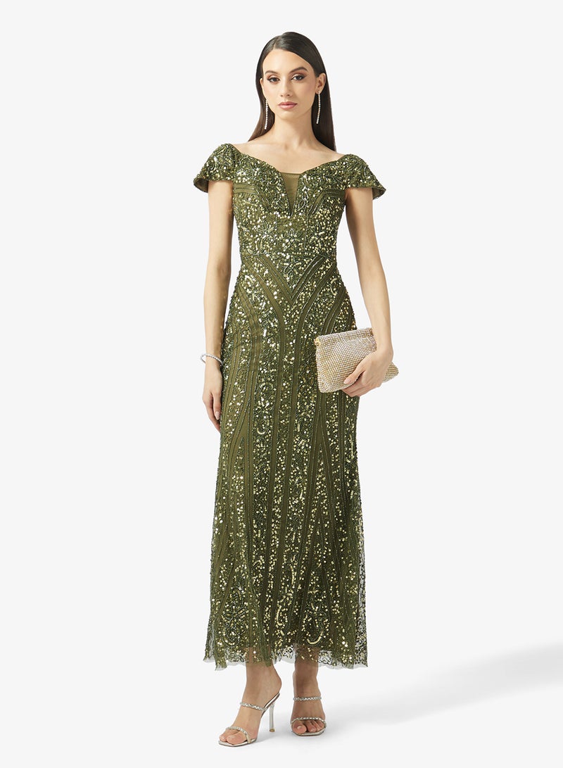 بيوت فستان ماكسي بكتف مكشوف وترتر - Image 4